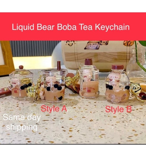 Liquid Bear Boba Keychain - Picture 6 of 6